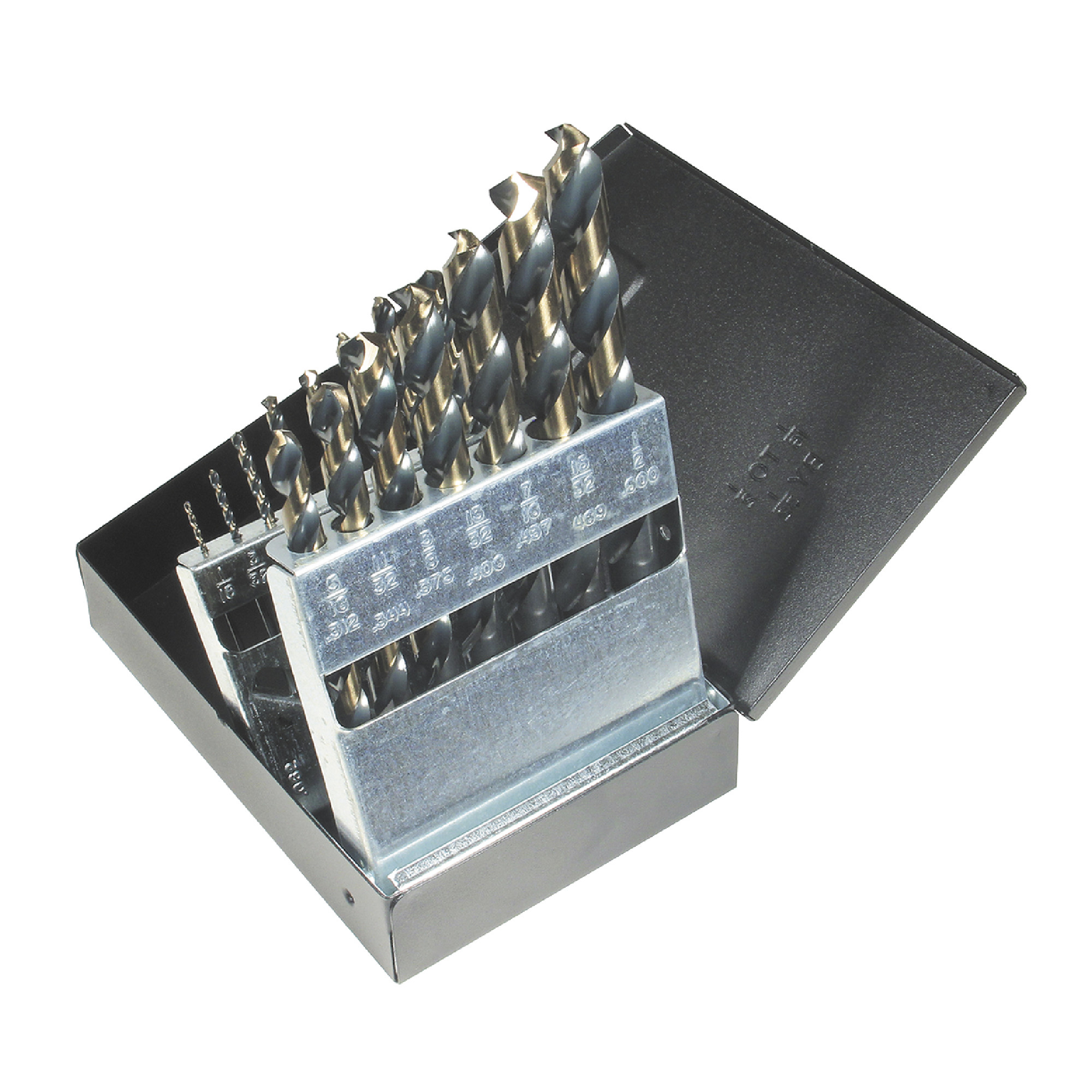 15 Piece  SS-15 1/16" to 1/2" by 32nds 135&#176; Split Point  Premium Hi Molybdenum Steel Right Hand Drill Set