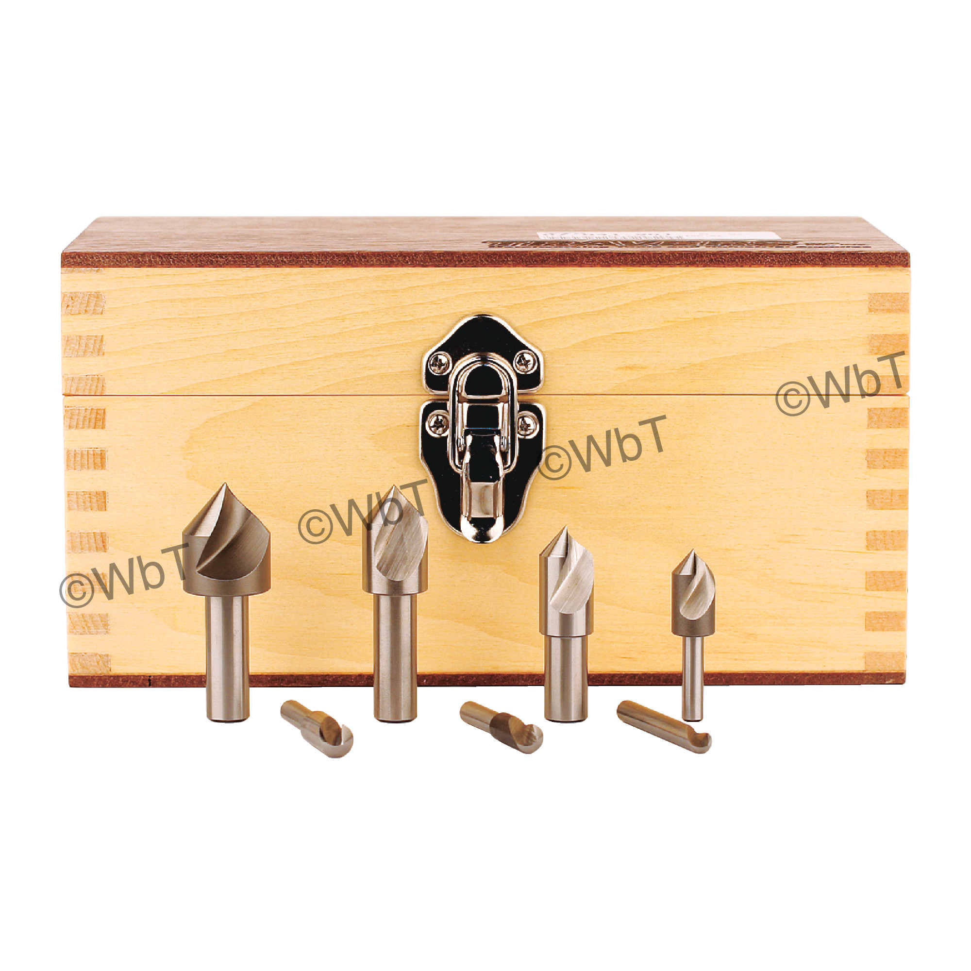 TTC PRODUCTION 1 Flute 7 Piece 1/4" to 1" High Speed Steel 82&#176; Included Angle Countersink Set