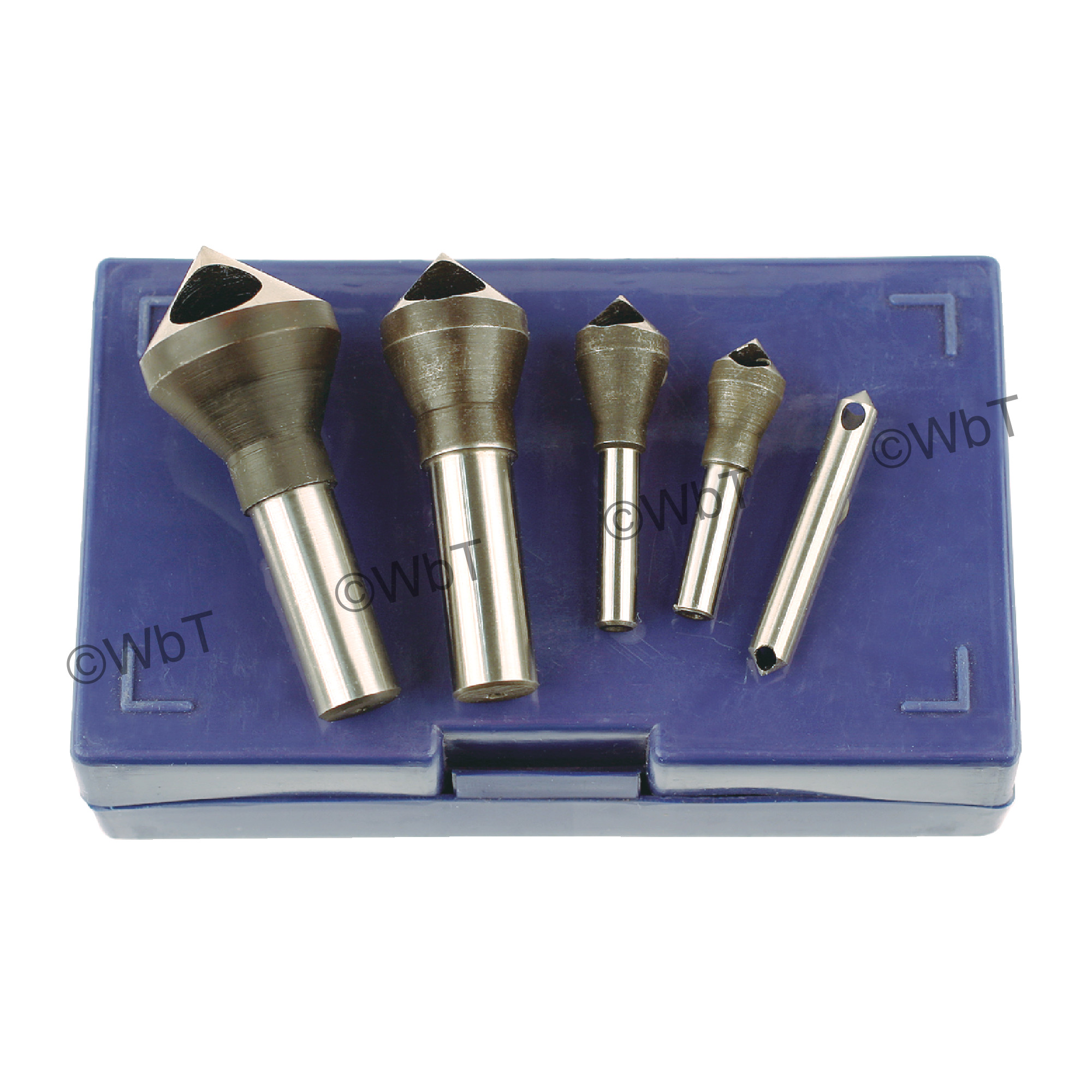 TTC PRODUCTION 0 Flute 5 Piece #0 to #4 High Speed Steel 90&#176; Included Angle Countersink Set