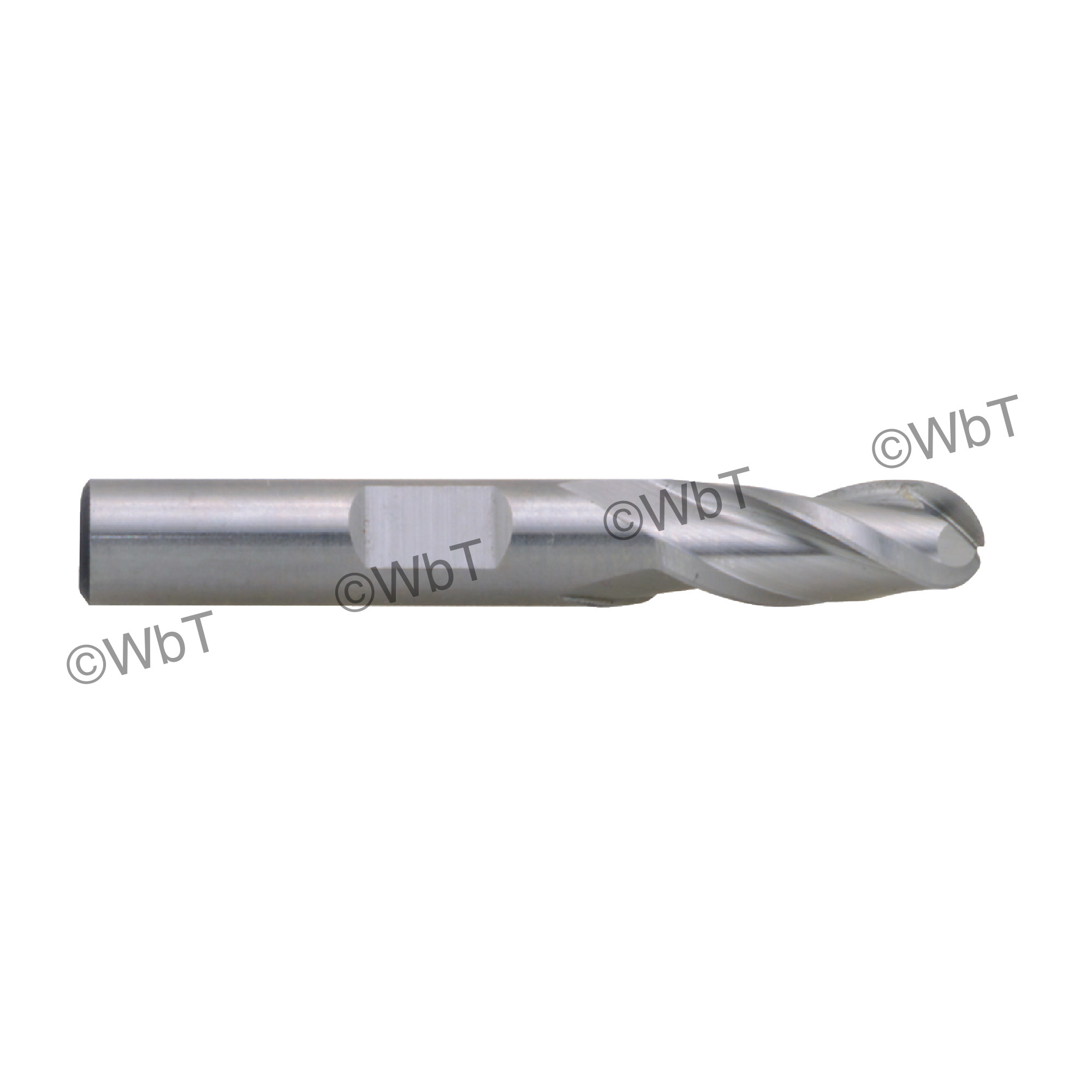 3 Flute High Speed Steel Ball-Nosed Single End Mill
