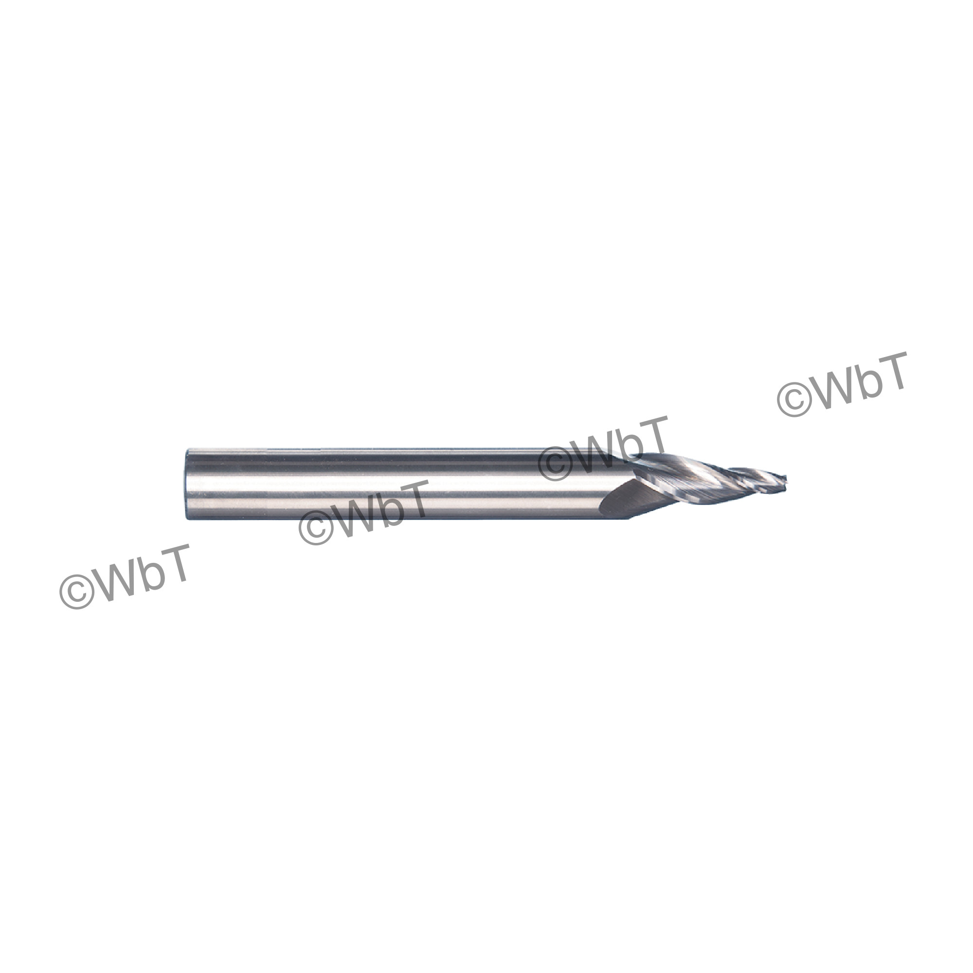 Rushmore USA Small End Diameter:1/4"xTaper:5&#176; 3 Flute Center Cutting Solid Carbide Square End Tapered End Mill