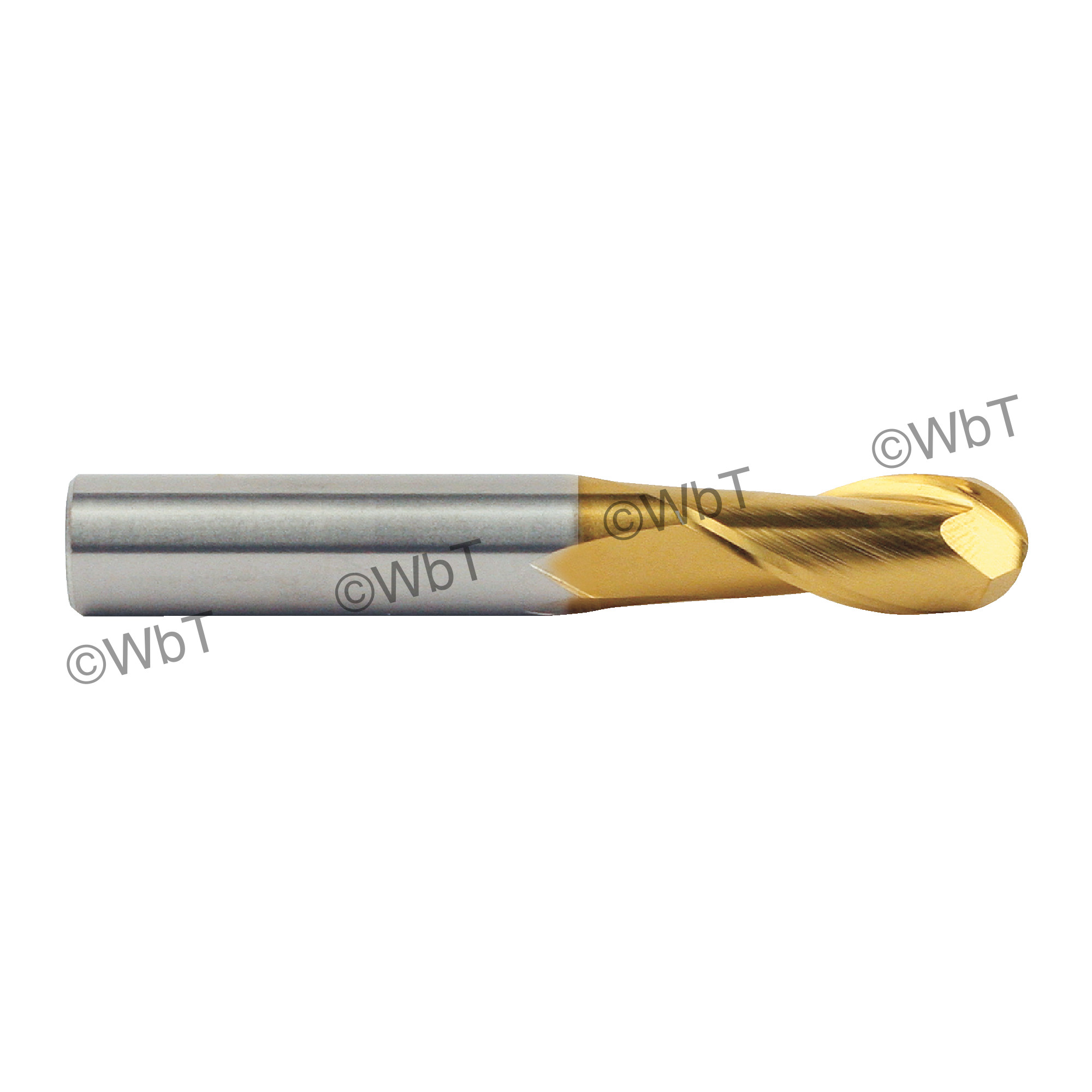 2 Flute Micrograin Solid Carbide Ball Nose Single End Mill