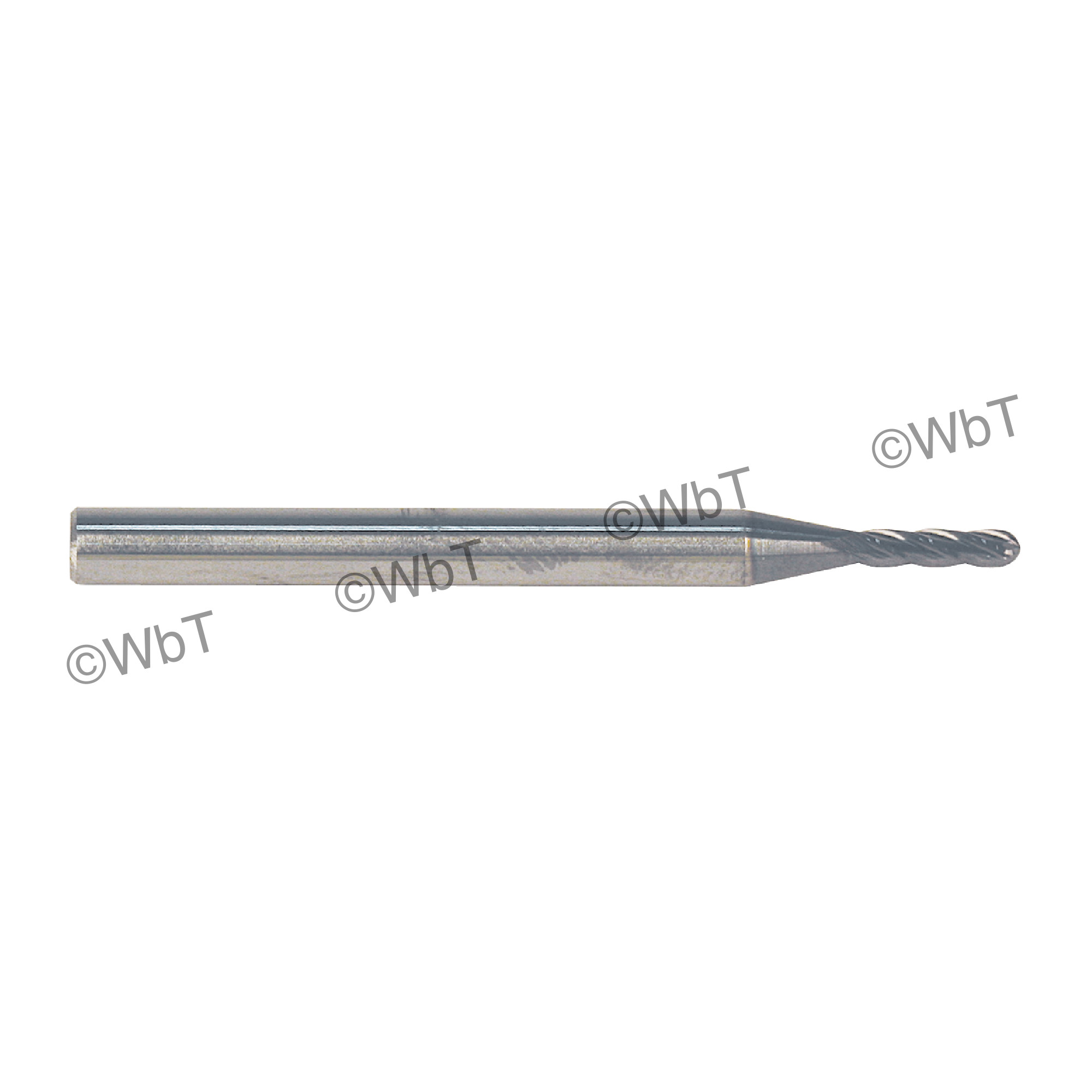 4 Flute AITiN Coated Solid Carbide Ball Nose Single End Mill