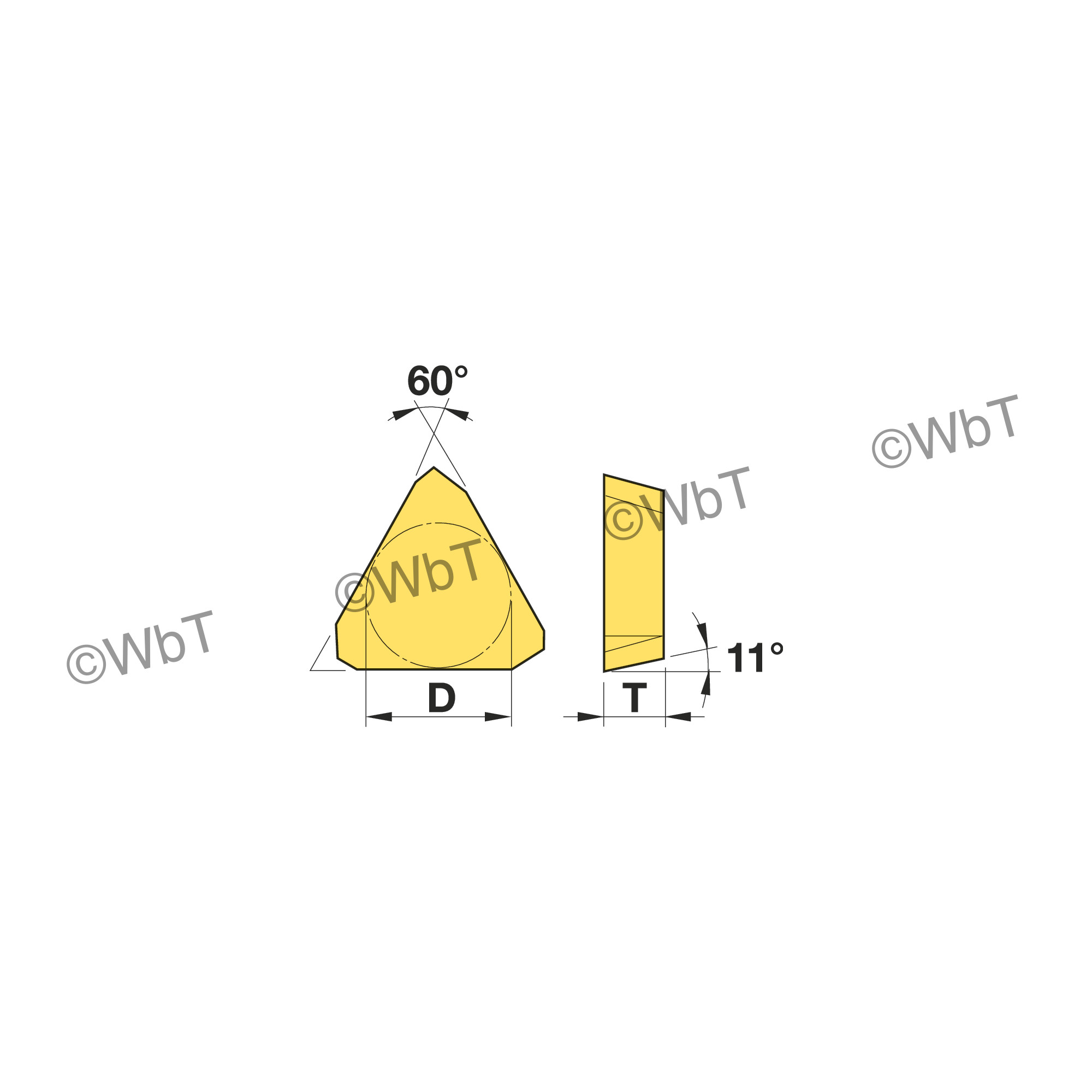 TERRA CARBIDE - TPCN43PDFR APC2 Triangle / Indexable Carbide Milling Insert