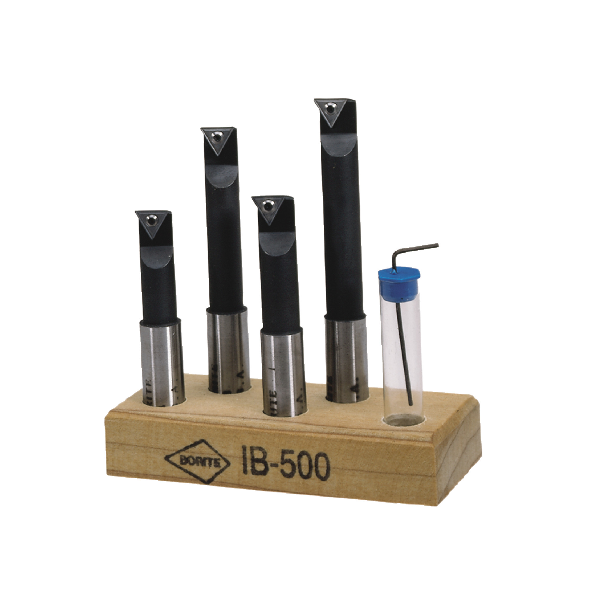 BORITE - IB-500 SET Steel / Boring Bar Set with 4 Different 1/2" With BTT-221 C5 Uncoated Inserts / Right Hand