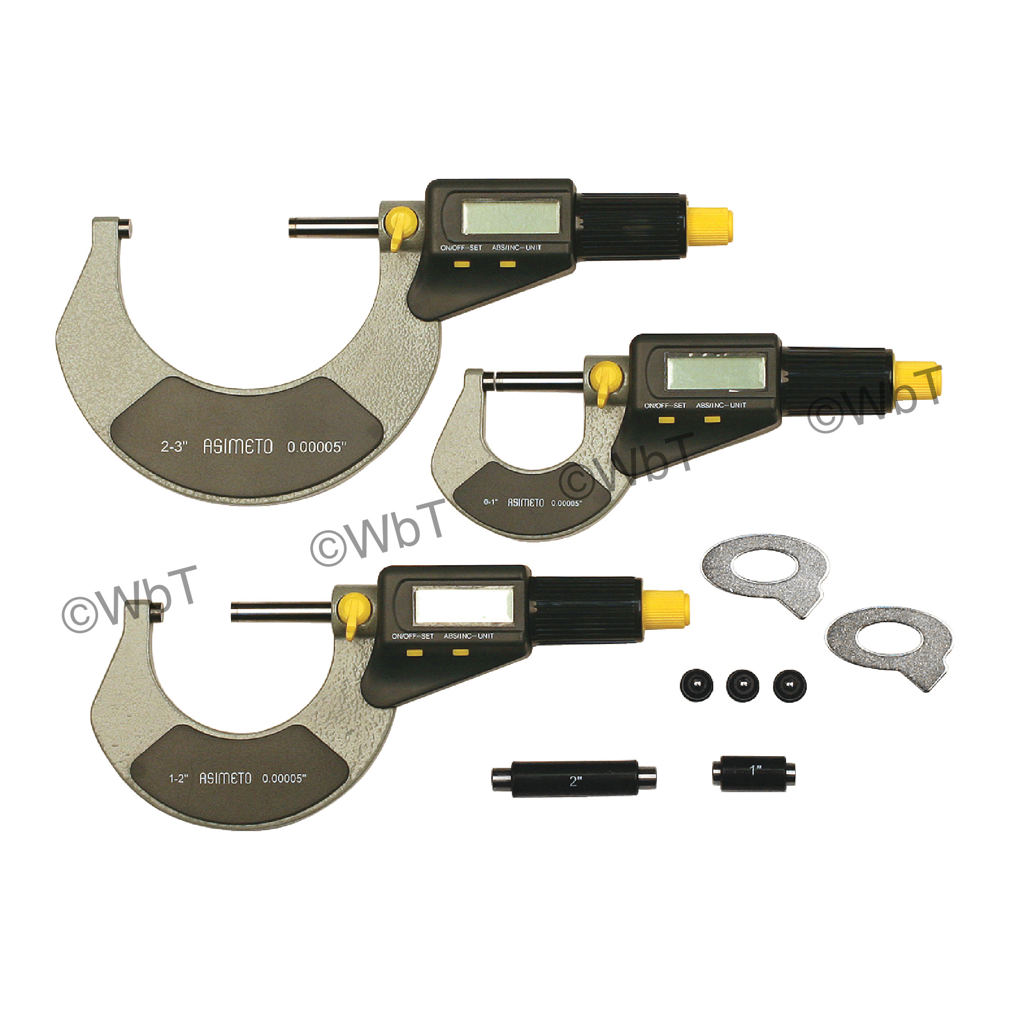 TTC C-193-213 0-3" Mechanical Digital Outside Micrometer Set