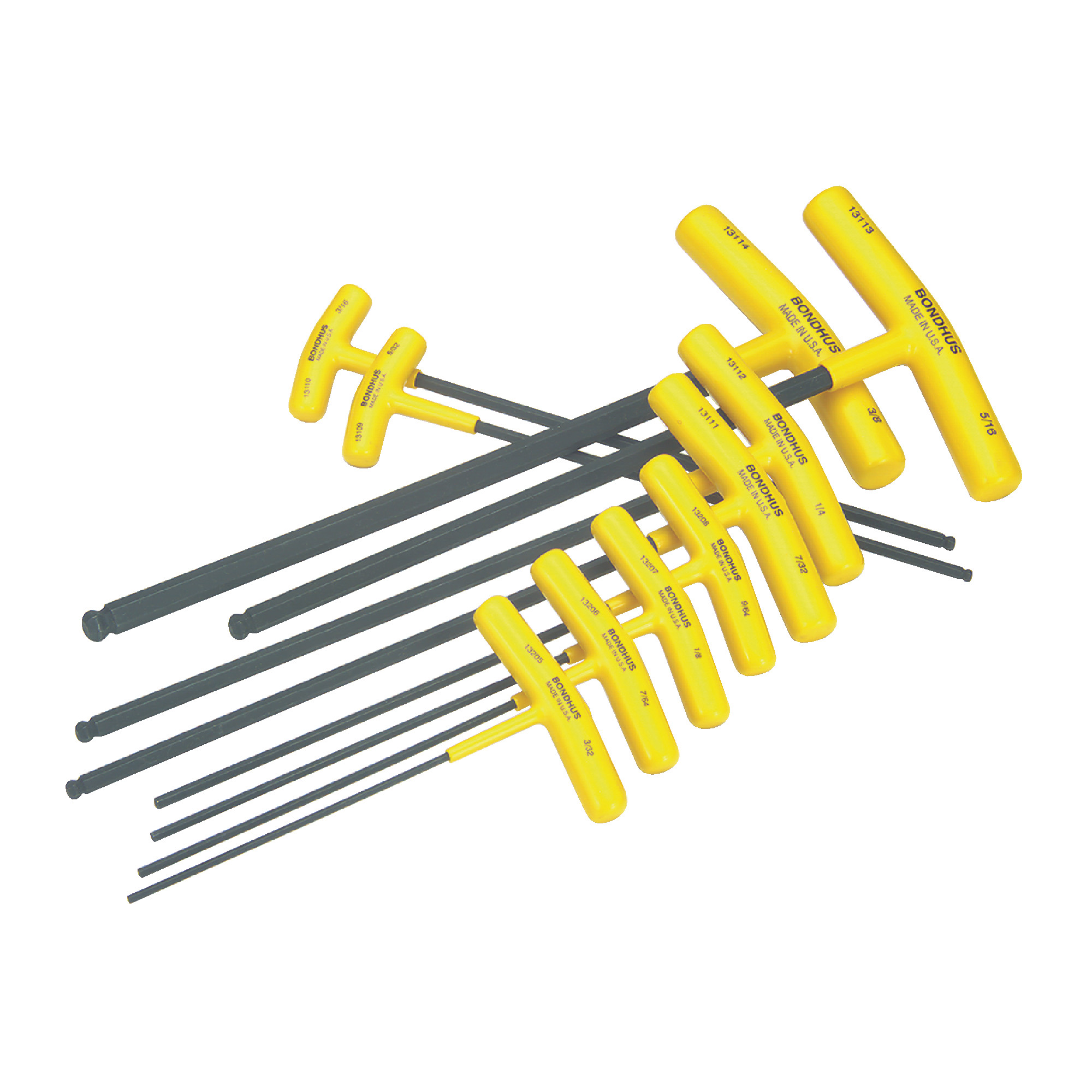 Cushioned Grip T-Handle Hex Tool Set