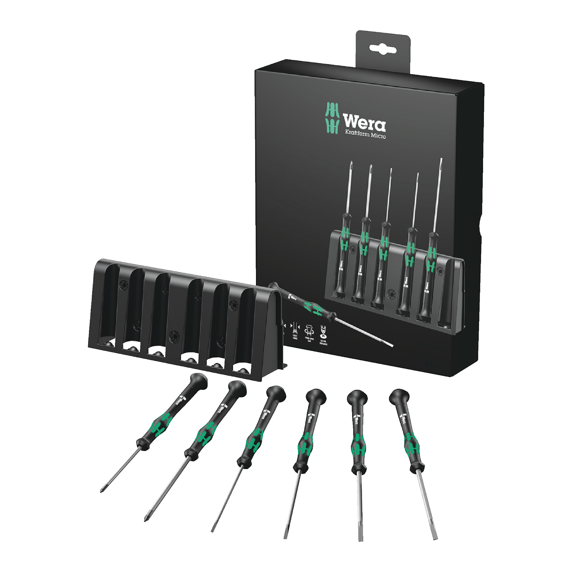 6 Piece Screwdriver Set & Rack For Electronic Applications