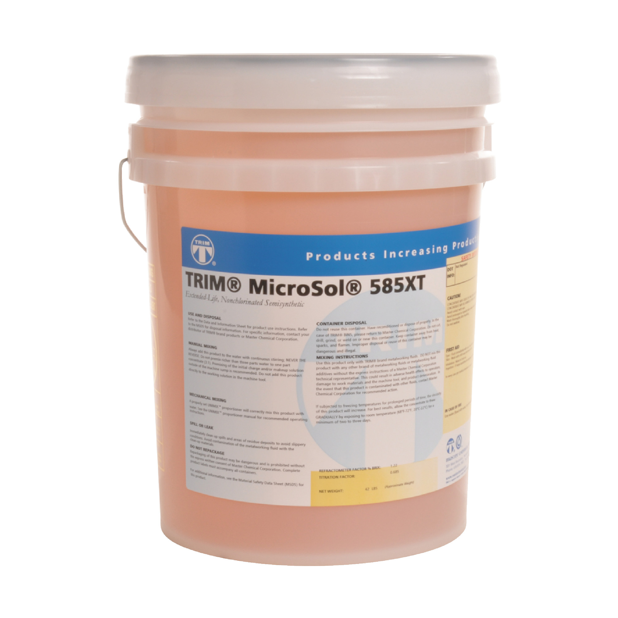 5 Gallon TRIM&reg; MicroSol&reg; 585XT Extended-life Non-chlorinated Semisynthetic Fluid