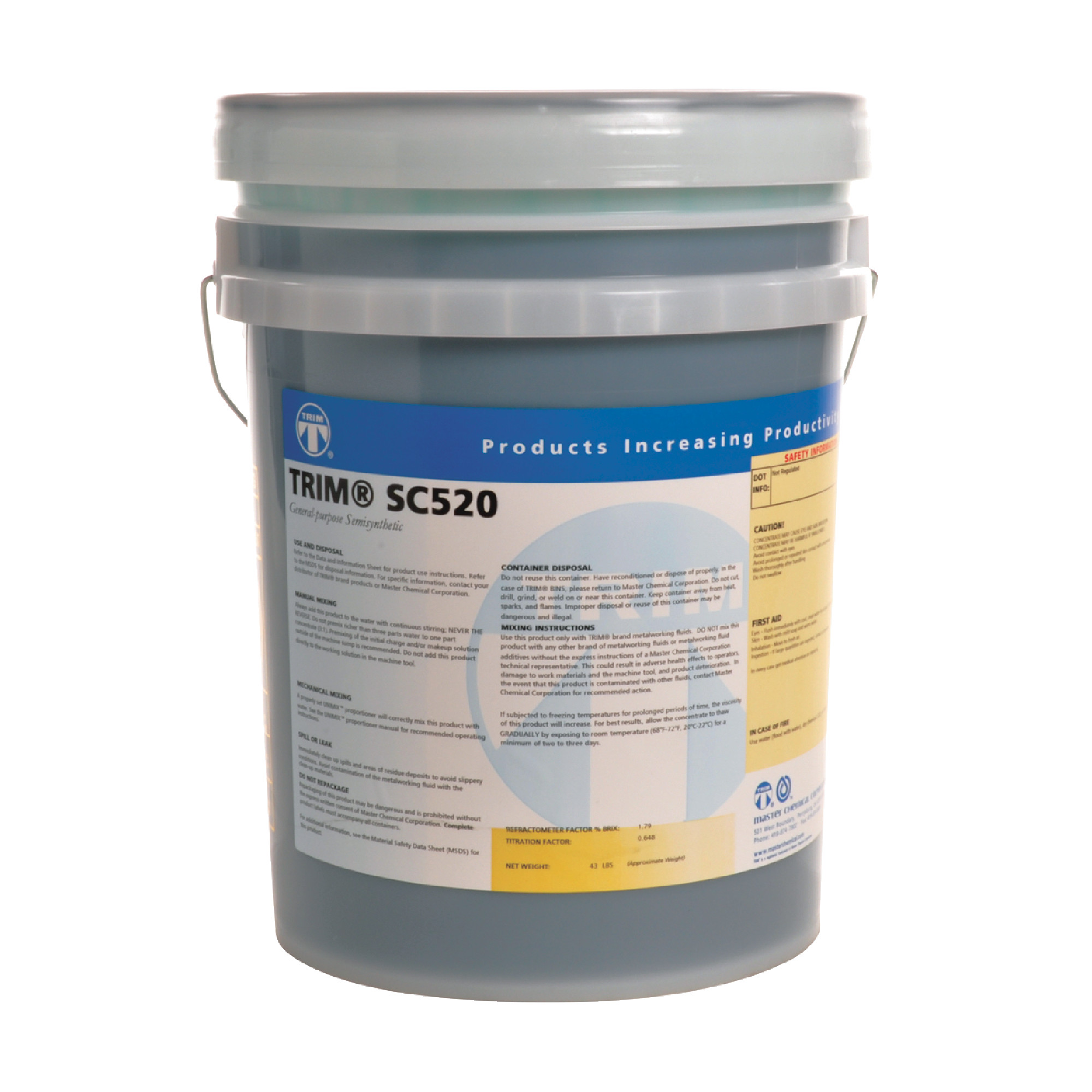 5 Gallon TRIM&reg; SC520 General Purpose Semi-Synthetic Fluid