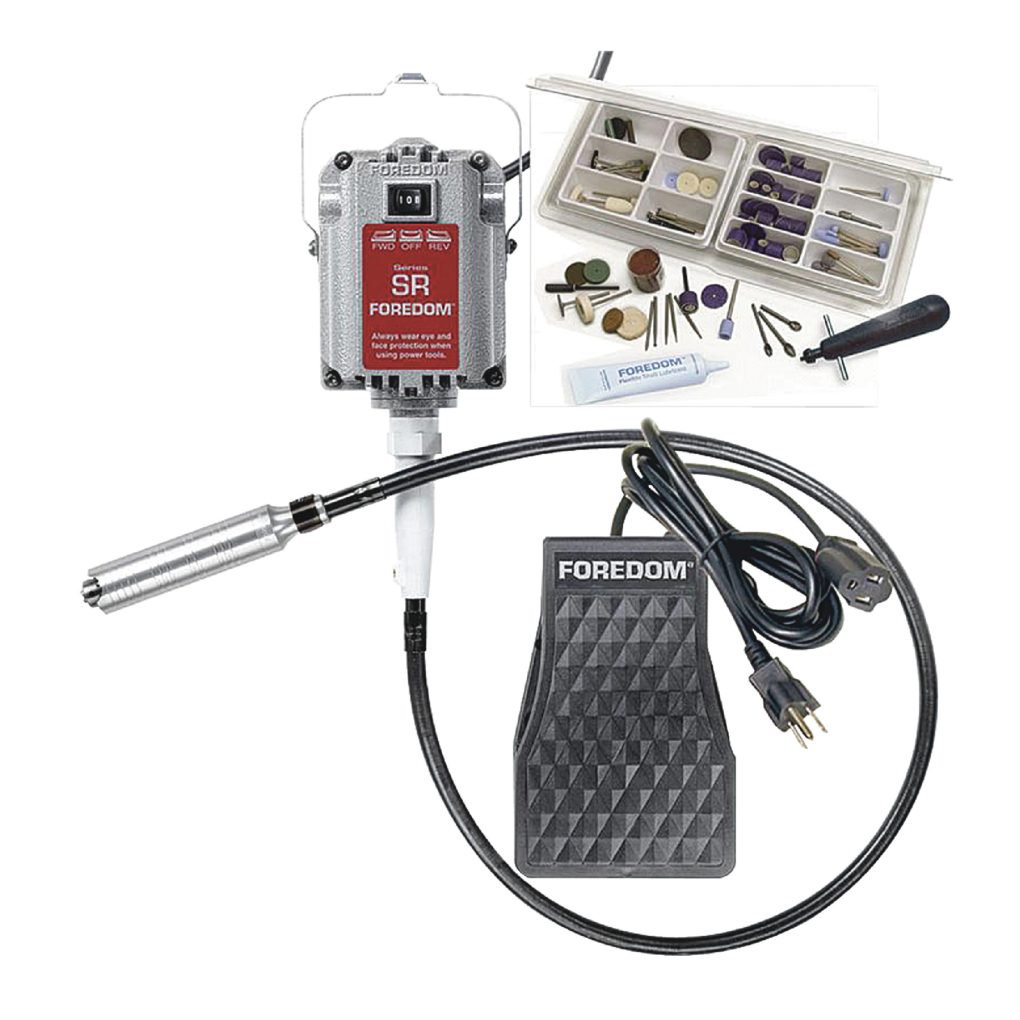 Flexible Shaft & Motor Kit with Accessories