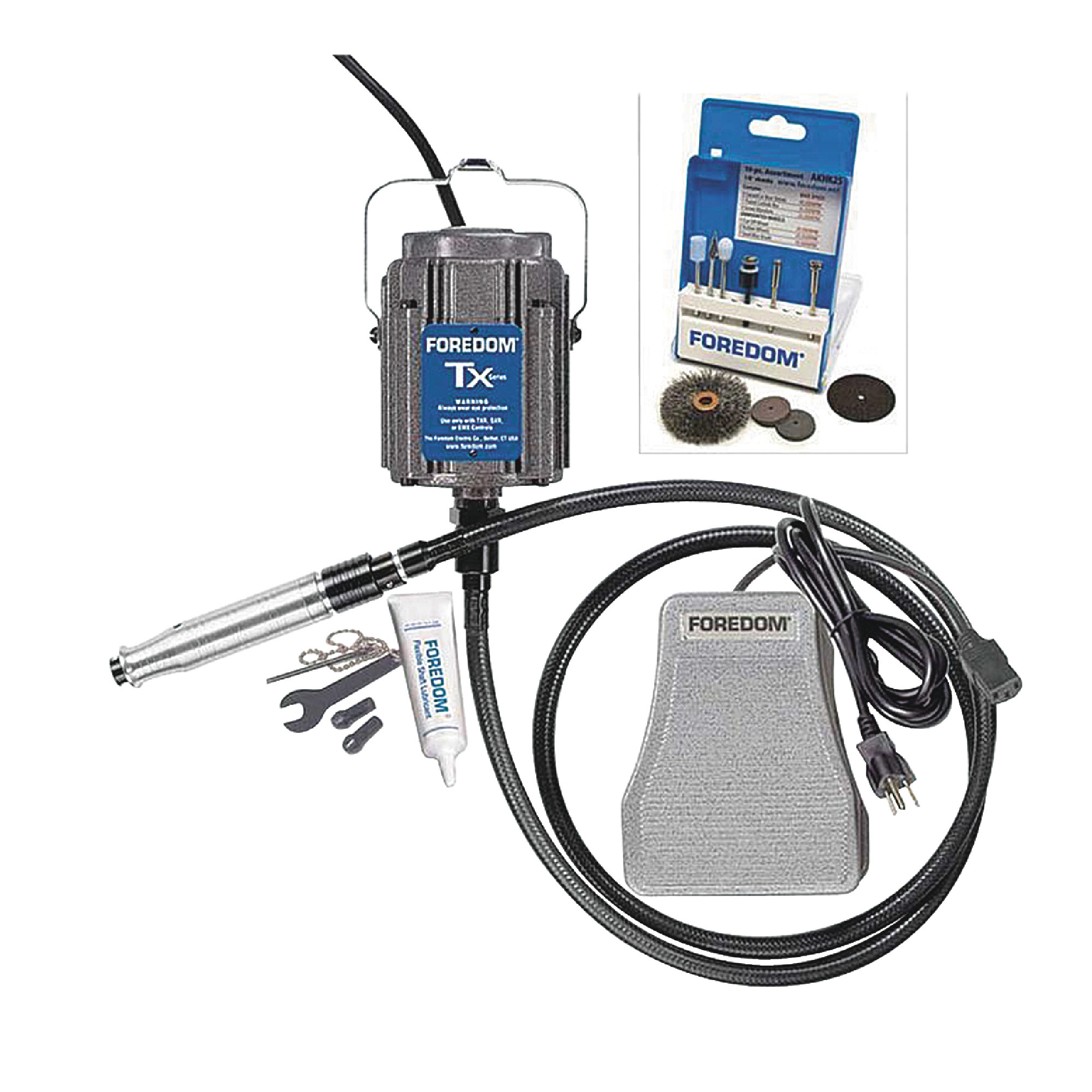 Flexible Shaft & Motor Kit with Accessories