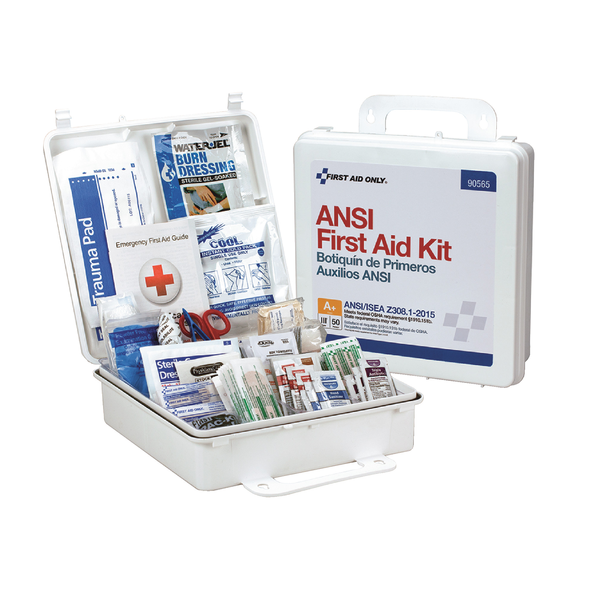 50 Person Plastic First Aid Kit ANSI A+