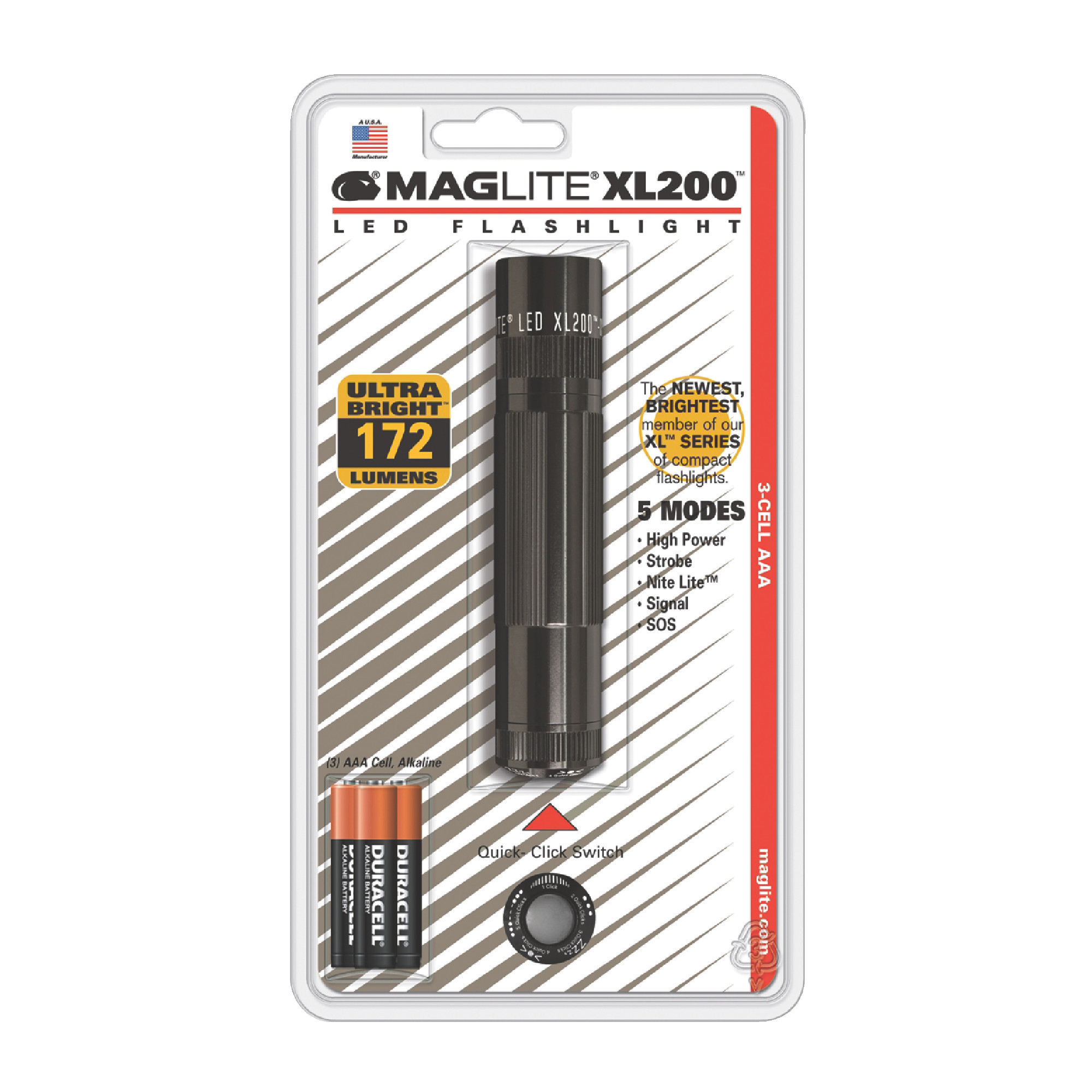 XL200-S3016 3-CELL LED BLK FLASHLGHT - MAG-LITE