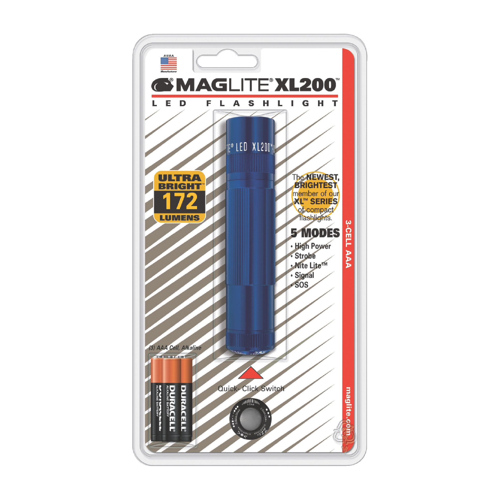 XL200-S3116 3-CELL LED BLUE FLASHLGHT - MAGLITE