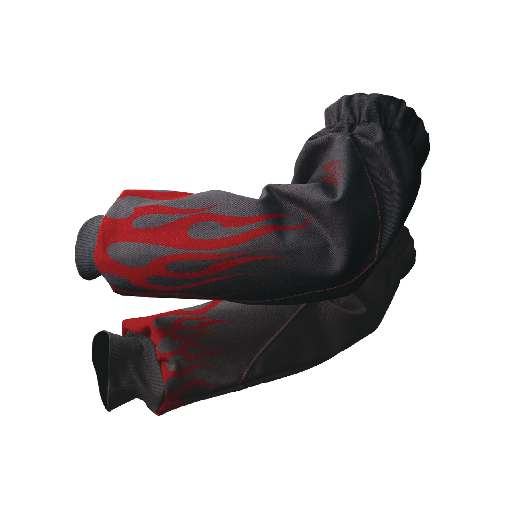 BSX Fire Resistant Sleeve Extenders - Black With Red Flames