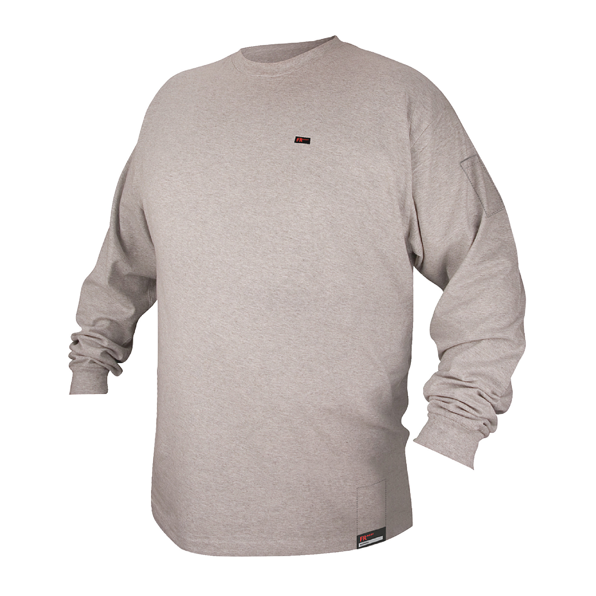 Black Stallion Gray Long Sleeve Flame Resistant Welding T-Shirt - Size XL