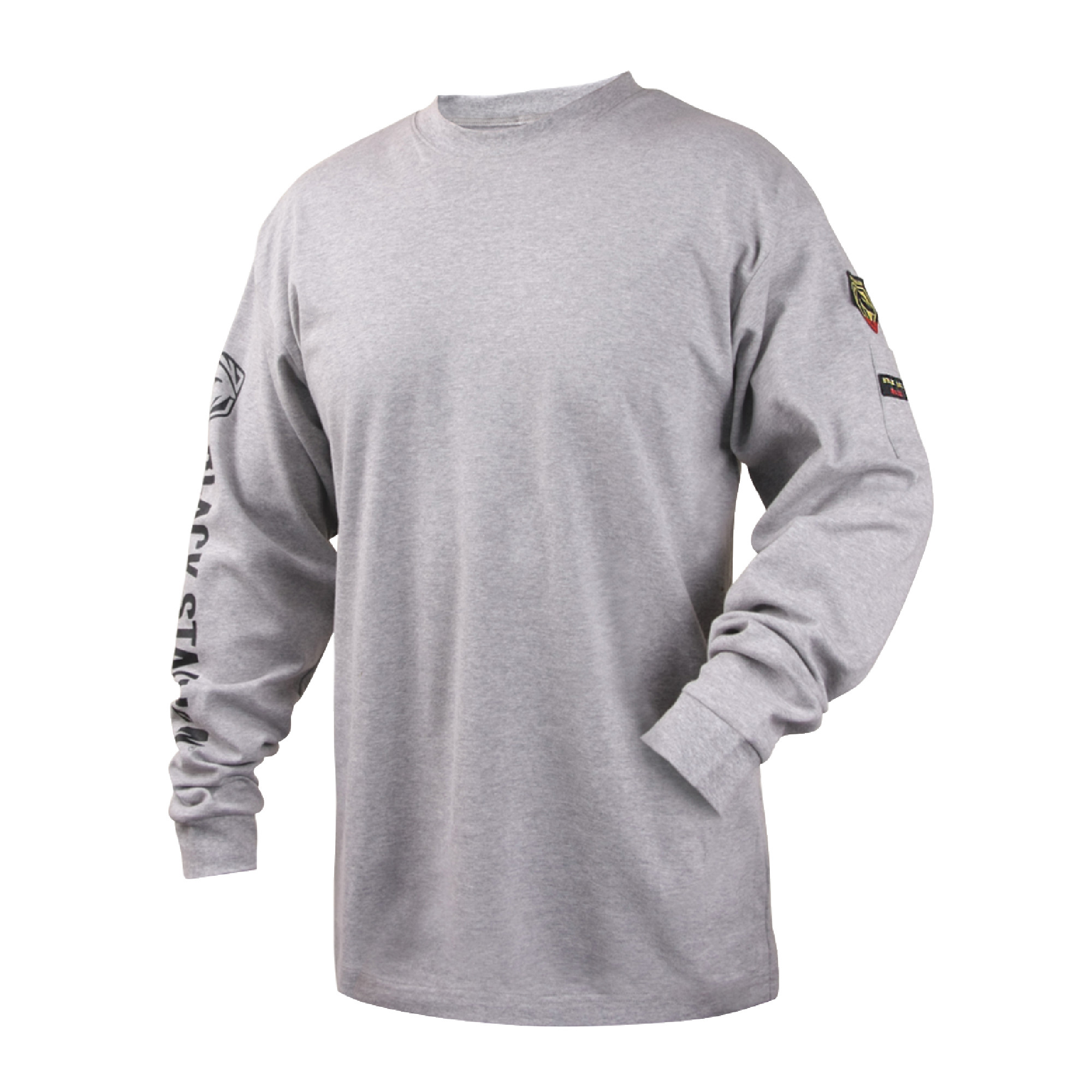 Black Stallion Gray Long Sleeve Flame Resistant Welding T-Shirt - Size M