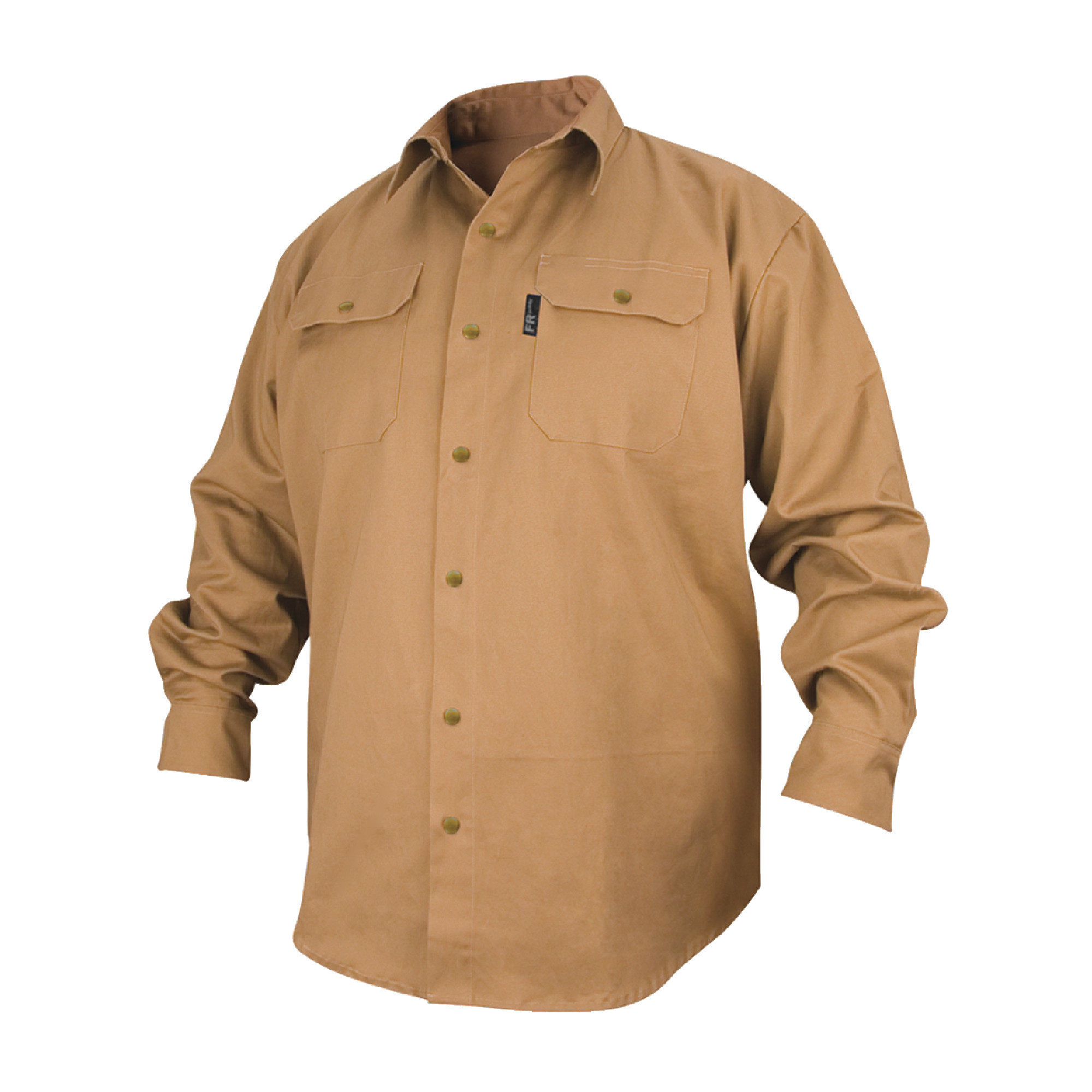 Black Stallion Khaki Fire Resistant Cotton Welding Shirt - Size L