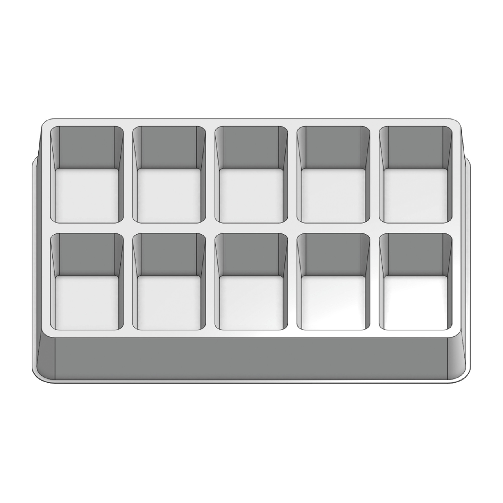 10 Pocket Stock Plastic Tray