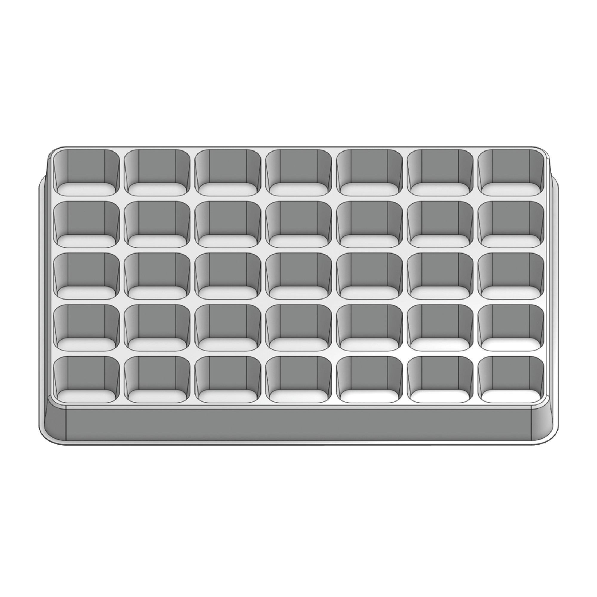 35 Pocket Stock Plastic Tray