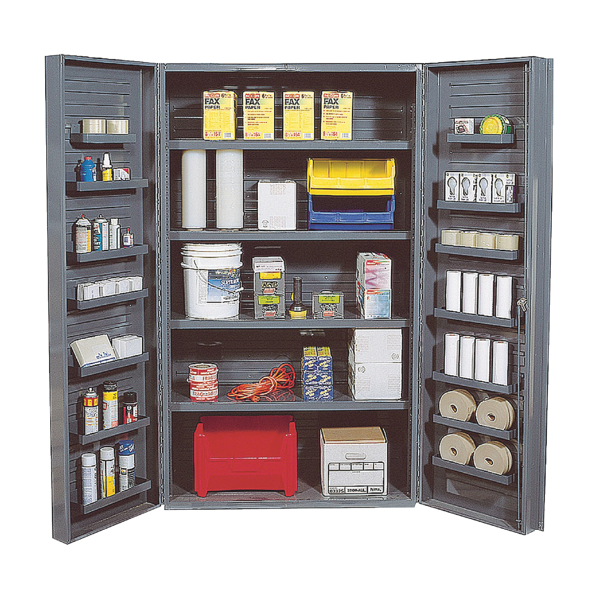 QUANTUM STORAGE SYSTEMS 48" Wide All Welded Floor Cabinet With 18 Shelves