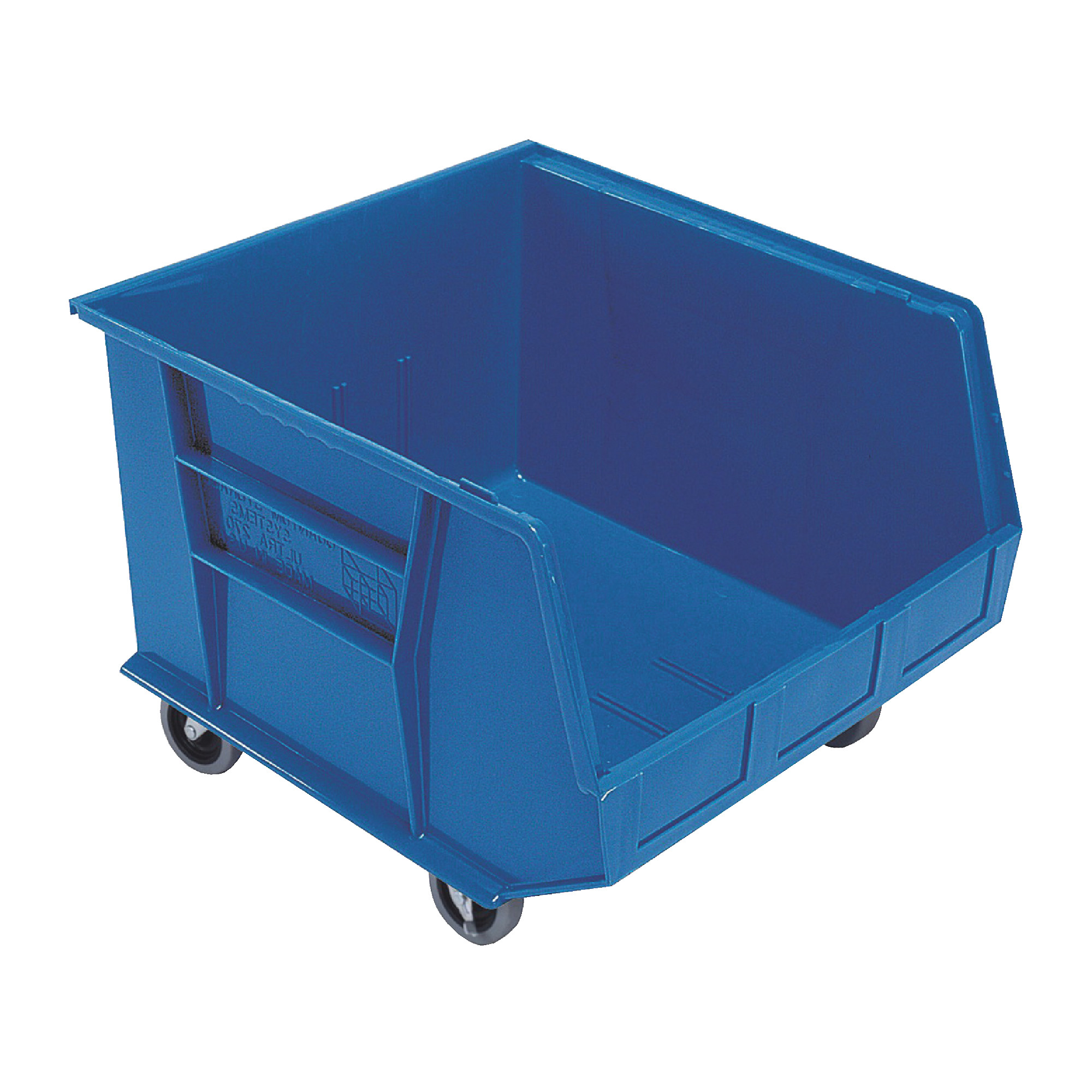 QUANTUM STORAGE SYSTEMS 18" x 16-1/2" x 11" Blue Ultra Stanck & Hang Mobile Bins - 3/Pack