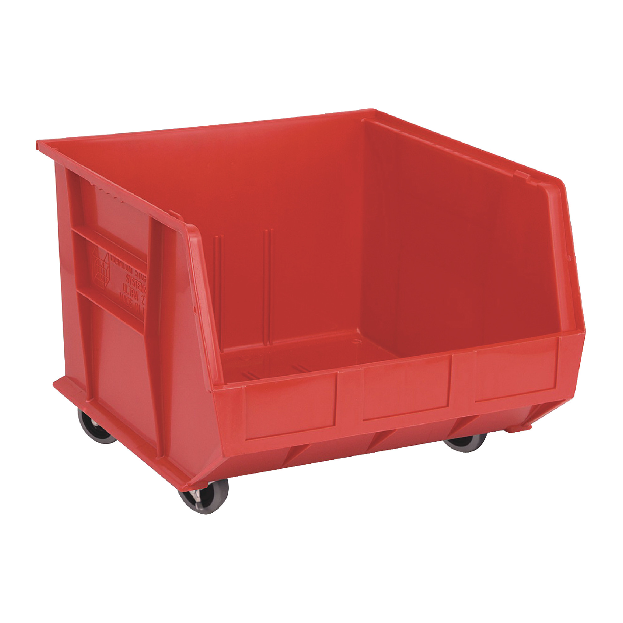 QUANTUM STORAGE SYSTEMS 18" x 16-1/2" x 11" Red Ultra Stanck & Hang Mobile Bins - 3/Pack