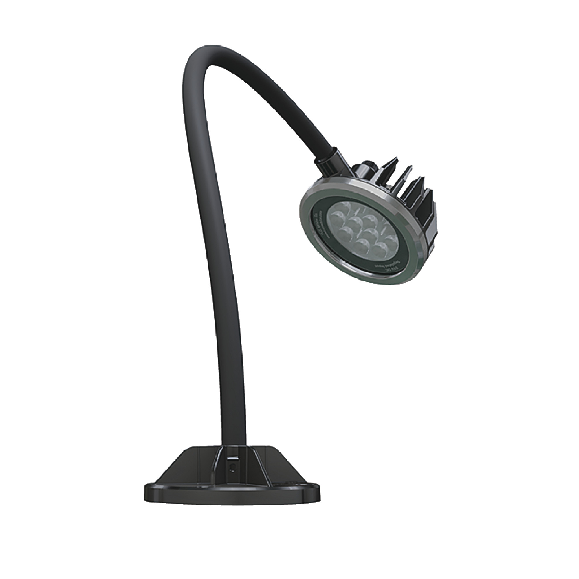 LED Machine Spotlight-12" Gooseneck Adjustable Screw Mount or Magnet with Built-in Dimming Switch