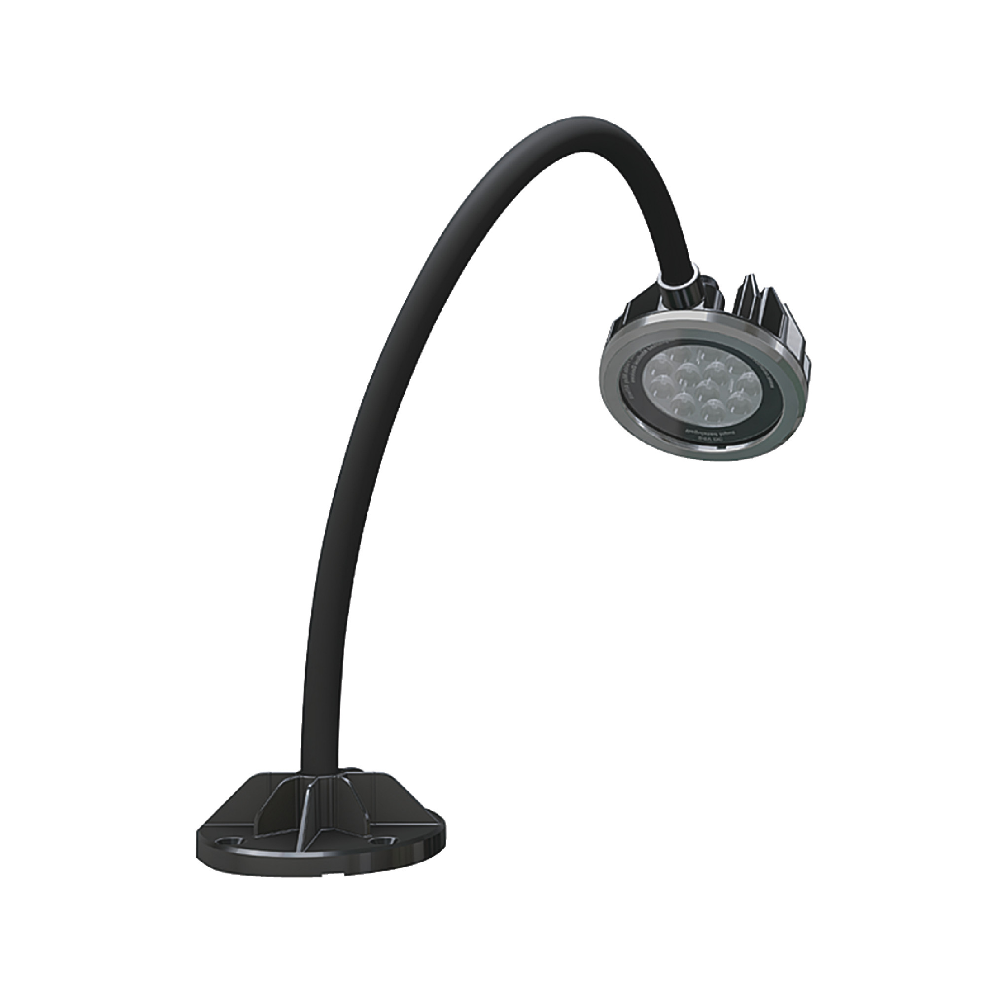 LED Machine Spotlight-18" Gooseneck Adjustable Screw Mount or Magnet with Built-in Dimming Switch