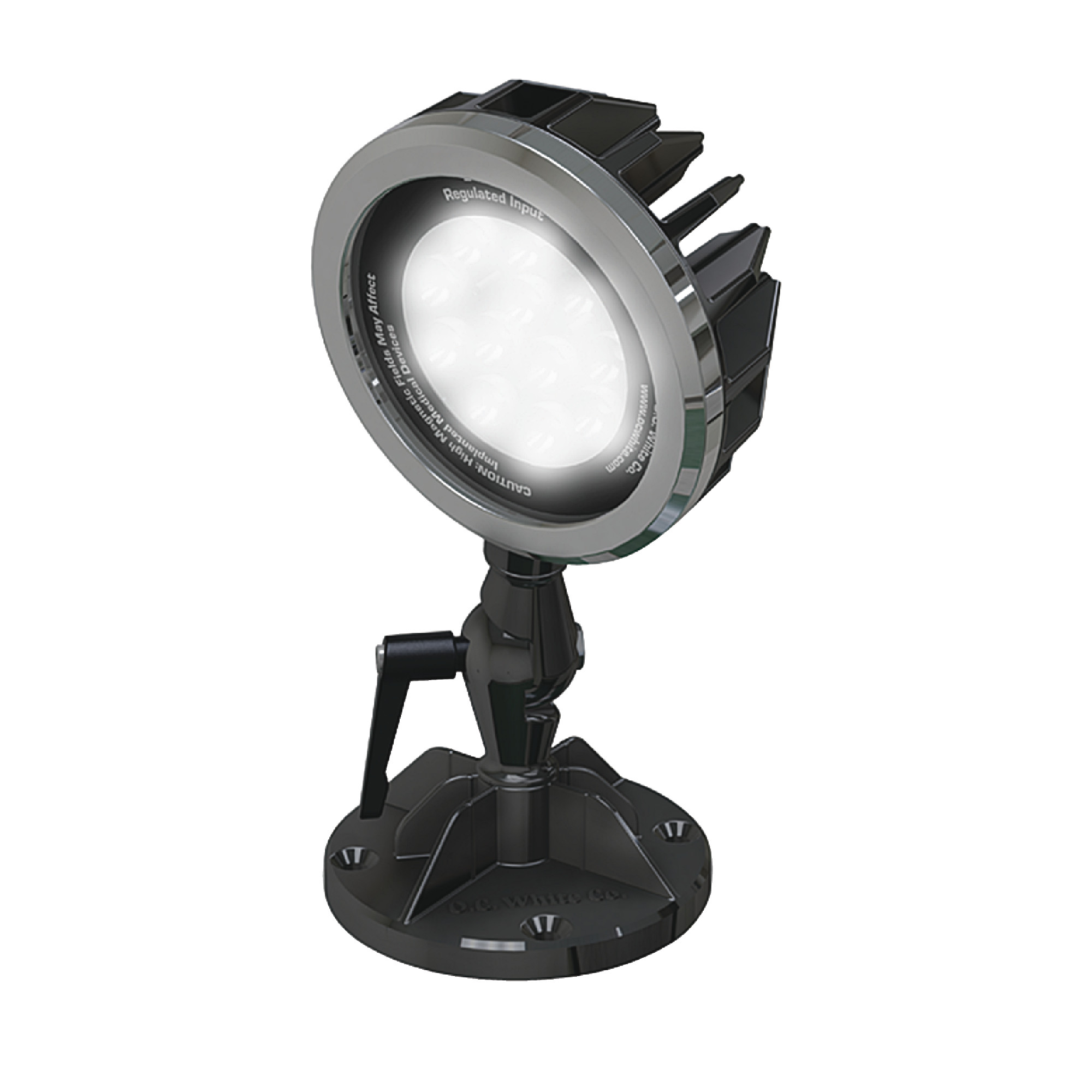 LED Machine Spotlight-Locking Die-cast Swivel Base Adjustable Screw Mount or Magnet with Built-in Dimming Switch