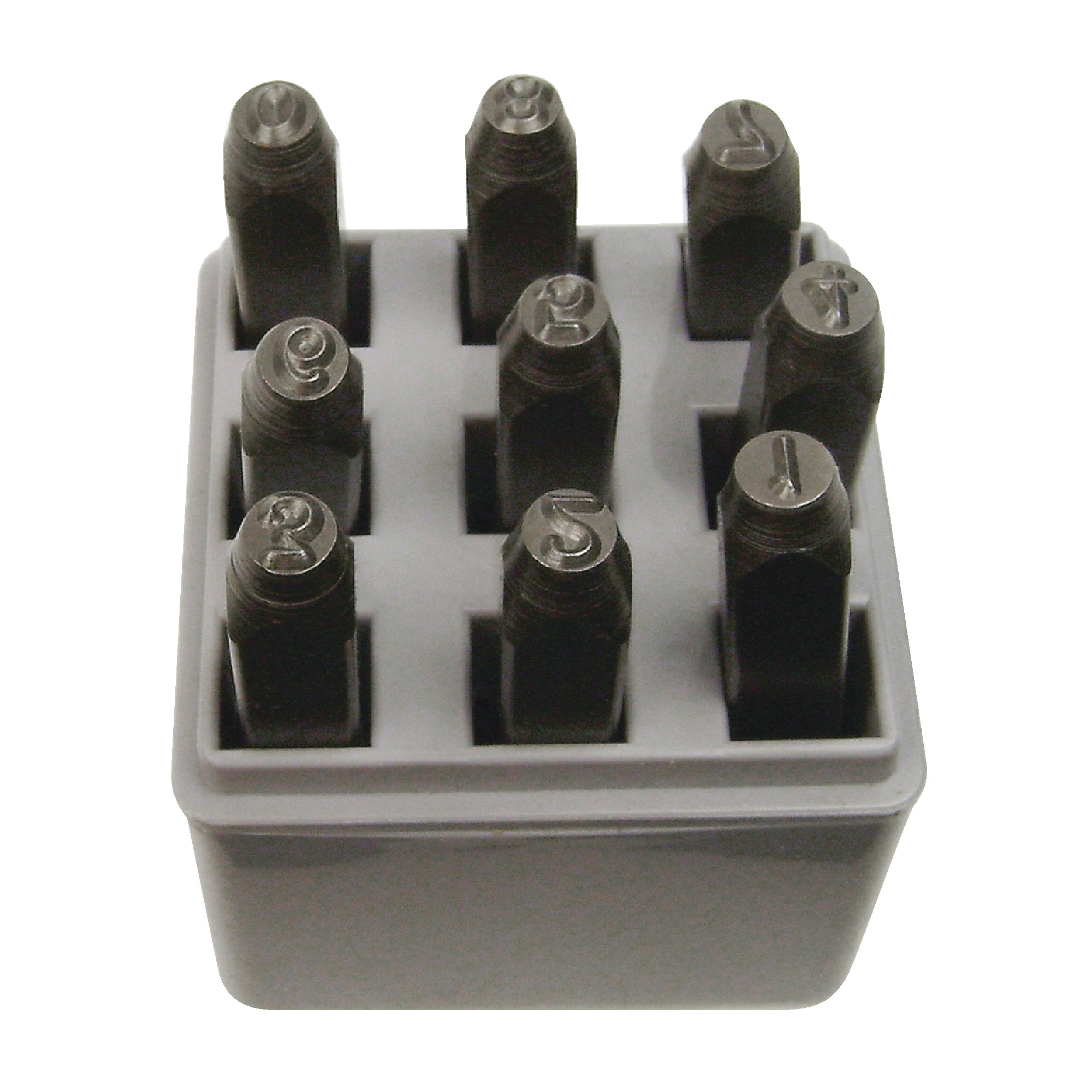 1/8" Size Heavy Duty 0 to 9 Number Hand Stamp Set