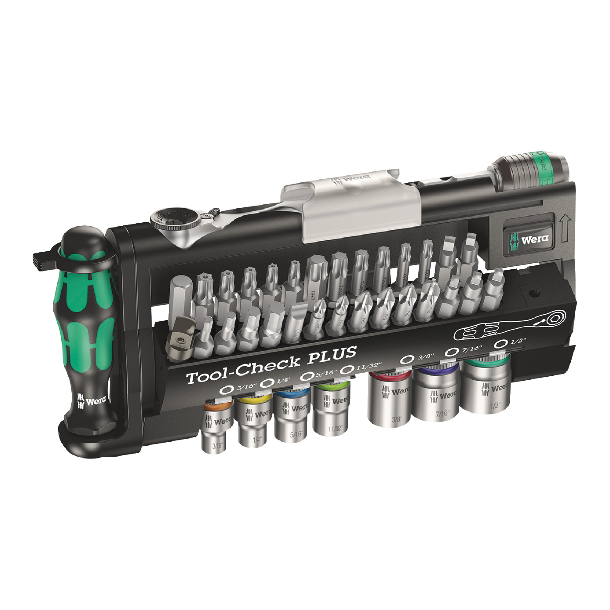 Tool-Check PLUS Bit Ratchet Set with Sockets - Inch