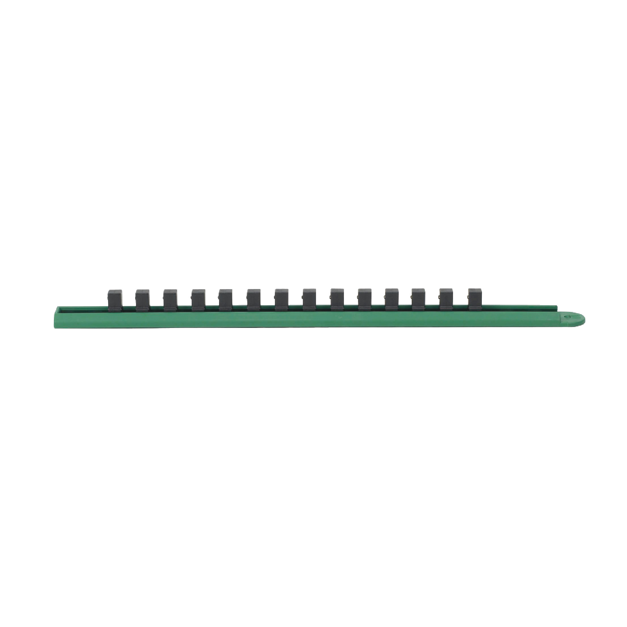 1/4" Drive 9" Green Socket Rail With 13 Clips - Model: 83109