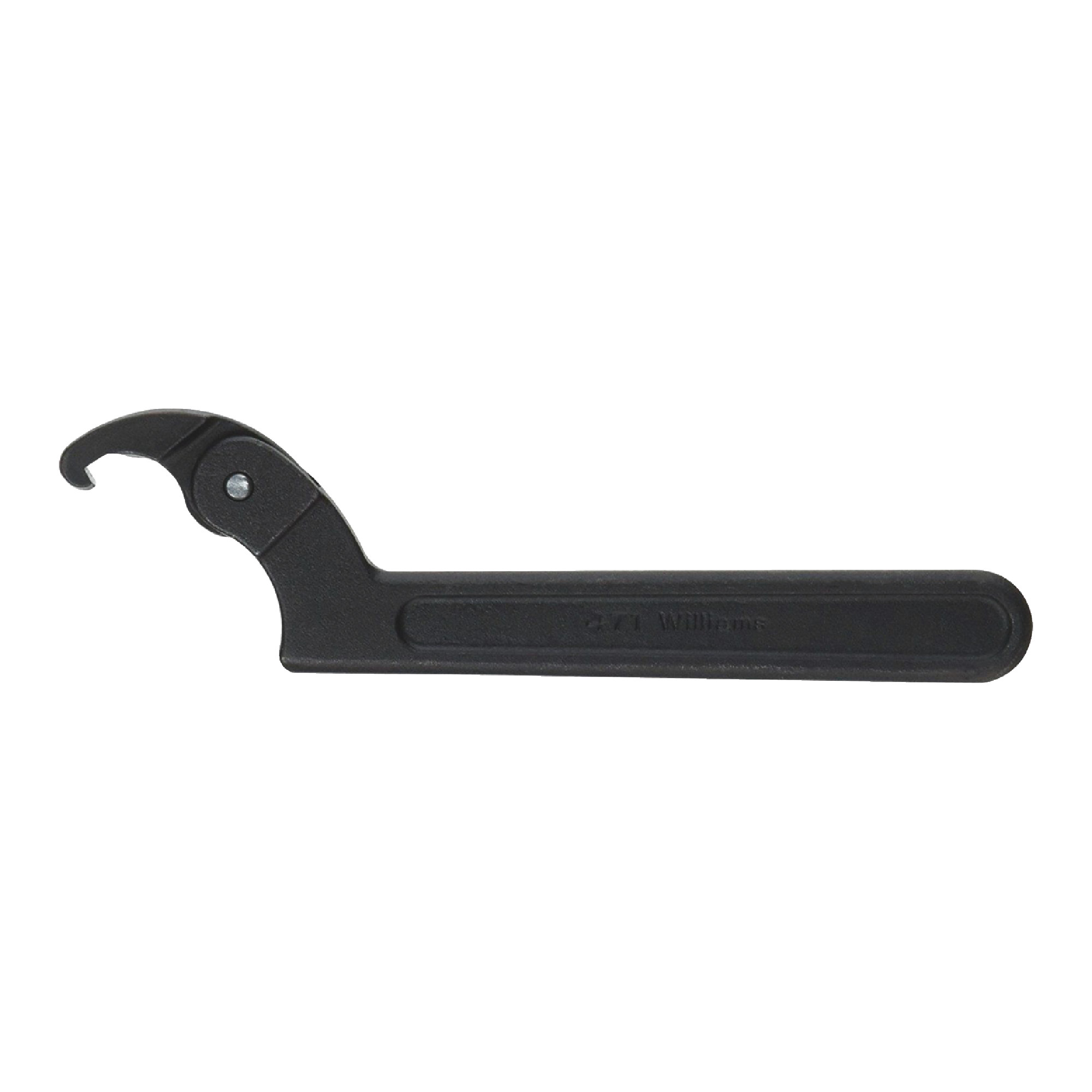 Adjustable Hook Spanner Wrench - Model: 474  Diameter: 2" - 4-3/4"  Height: 3/16"  Overall Length: 11-1/2"