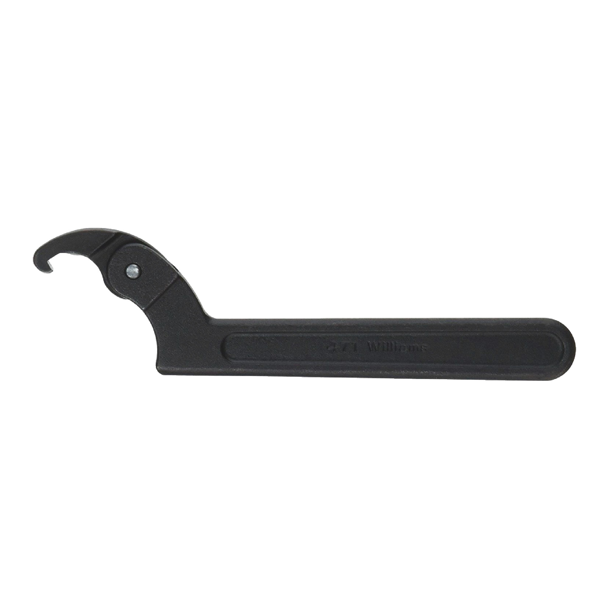 Adjustable Hook Spanner Wrench - Model: 474B  Diameter: 6-1/8" - 8-3/4"  Height: 5/16"  Overall Length: 18-1/2"