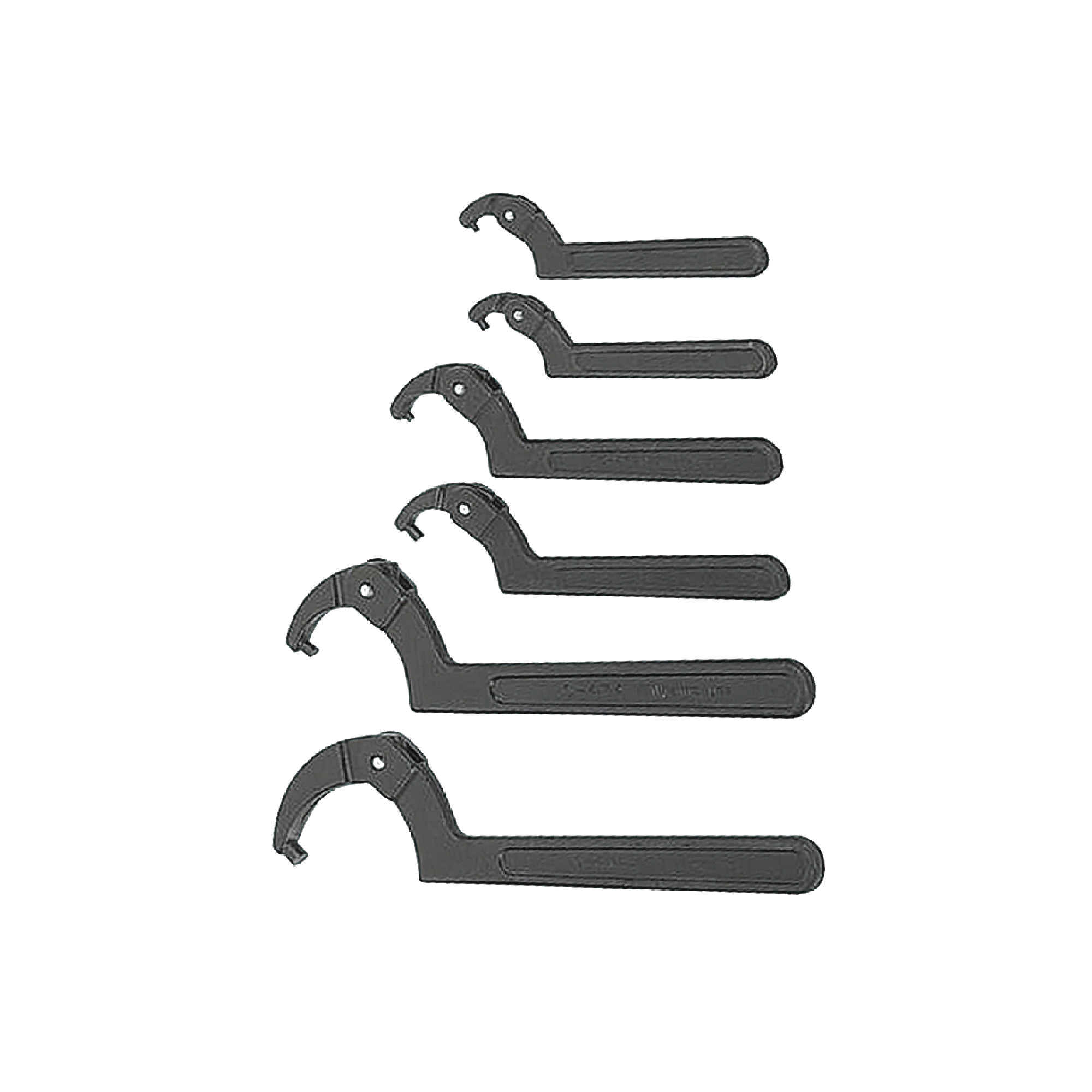 6 Piece Adjustable Pin Spanner Wrench Set - Model: WS-476